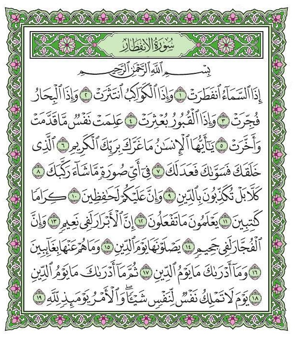 Surah Al Infitar